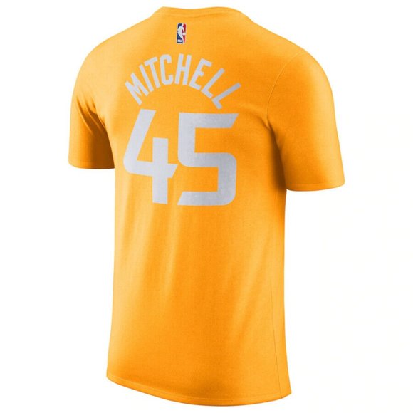Womens- Mitchell- Utah Jazz- Nike City Edition- T-Shirt- Gold NWT - Picture 3 of 3